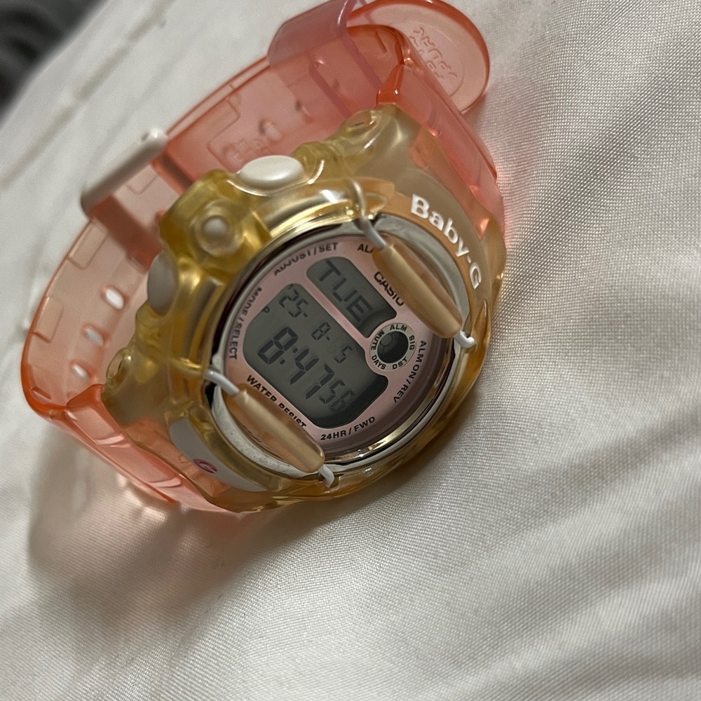 Pink and Gold baby g-shock watch